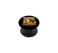 Cadeau Amusant pour Course à Pied T Rex Chasing a Runner PopSockets PopGrip Adhésif