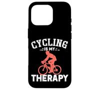 Cadeau Amusant pour entraîneur et Joueur de Cyclisme | Le Cyclisme est ma thérapie Coque pour iPhone 16 Pro