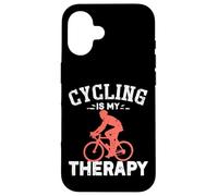 Cadeau Amusant pour entraîneur et Joueur de Cyclisme | Le Cyclisme est ma thérapie Coque pour iPhone 16