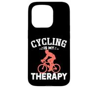 Cadeau Amusant pour entraîneur et Joueur de Cyclisme | Le Cyclisme est ma thérapie Coque pour iPhone 15 Pro