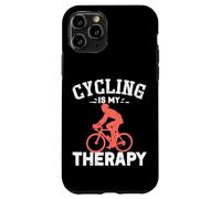 Cadeau Amusant pour entraîneur et Joueur de Cyclisme | Le Cyclisme est ma thérapie Coque pour iPhone 11 Pro