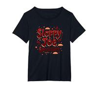Cadeau Amusant pour Les Amateurs de Cuisine de Cafétérias Sloppy Joe Specialist T-Shirt, Femme Grandes Tailles, Noir, 6X