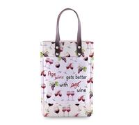 Cadeau amusant pour les buveurs de vin Age Wine Gets Better with Age Sac fourre-tout pour vin, Sac à vin Age