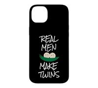 Cadeau Amusant pour Les Nouveaux Papas, Les Vrais Hommes Font des Jumeaux Coque pour iPhone 14 Plus