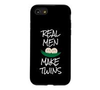 Cadeau Amusant pour Les Nouveaux Papas, Les Vrais Hommes Font des Jumeaux Coque pour iPhone SE (2020) / 7/8