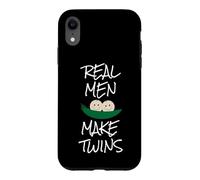 Cadeau Amusant pour Les Nouveaux Papas, Les Vrais Hommes Font des Jumeaux Coque pour iPhone XR