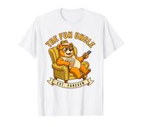 Cadeau Amusant pour Oncle de la Part d'un Neveu, nièce, garçons et Filles T-Shirt Graphique avec Valeur, Homme, Blanc, S