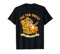 Cadeau Amusant pour Oncle de la Part d'un Neveu, nièce, garçons et Filles T-Shirt Graphique avec Valeur, Homme, Noir, L