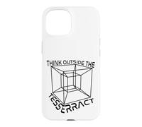 Cadeau Amusant pour Professeur de mathématiques avec Inscription « Think Outside The Tesseract » Coque pour iPhone 15