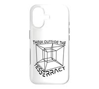 Cadeau Amusant pour Professeur de mathématiques avec Inscription « Think Outside The Tesseract » Coque pour iPhone 17
