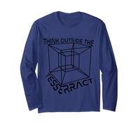 Cadeau Amusant pour Professeur de mathématiques avec Inscription « Think Outside The Tesseract » Manche Longue
