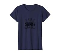 Cadeau Amusant pour Vieil Homme avec Inscription « Not Actually Grumpy Just Old Man » T-Shirt, Femme, Bleu Marine, XXL
