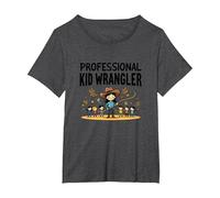 Cadeau Amusant Unisexe pour Enfant Wrangler T-Shirt, Femme Grandes Tailles, Chiné Foncé, 6X