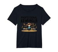 Cadeau Amusant Unisexe pour Enfant Wrangler T-Shirt, Femme Grandes Tailles, Noir, 6X