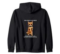 Cadeau amusant « You Only Live Once, Unless You're a Cat » Sweat à Capuche