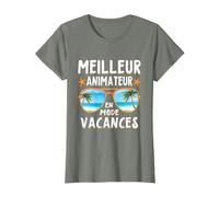 Cadeau animateur scolaire En Vacances 2025 homme animateur T-Shirt