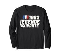 Cadeau Anniversaire 43 Ans 1983 Légende Vivante Vintage Manche Longue