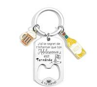 Cadeau Anniversaire Amusante Porte-clés Pour Fille Ou Fils-ADOLESCENCE EST TERMINÉE-Porte-clés D'Anniversaire 20e Anniversaire Pour Homme Et Femme-20 Ans Cadeau Décapsuleur
