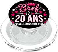Cadeau Anniversaire Femme 40 Ans Joyeux Anniversaire PopSockets PopGrip pour MagSafe
