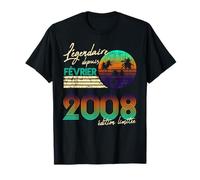 Cadeau Anniversaire Nées En Légendaire Depuis Février 2008 T-Shirt