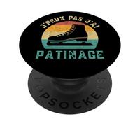 Cadeau Anniversaire Patins J'Peux Pas J'ai Patinage Vintage PopSockets PopGrip Adhésif