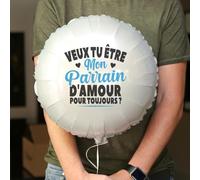 Cadeau Annonce Grossesse - Ballon Surprise Originale pour Annoncer Bébé à la Famille et Amis - Décoration Révélatrice de Genre ou Grossesse (Pour Parrain)