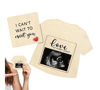 Cadeau Annonce Grossesse,Cadre Photo en Bois pour Échographie | Pancarte révélation grossesse | Idée décoration chambre de bébé salon maison fête anniversaire révélation genre réunion