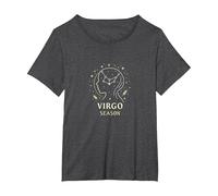 Cadeau Astrologique Astrologie du Zodiaque céleste de la Vierge T-Shirt, Femme Grandes Tailles, Chiné Foncé, 6X