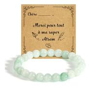 Cadeau Atsem Cadeau Maitresse D'école Cadeaux Maitresse D'école Fin D'année Bracelet Pierre Naturelle Femme Cadeaux Atsem Maternelle Anniversaire Retraite Noel Pour Professeur Institutrice Prof Nounou
