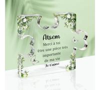 Cadeau Atsem Maternelle Cadeau Maitresse D'École Acrylique Bloc Puzzle Cadeau Atsem D'École Fin D'année Merci Atsem Cadeau Maîtresse Cadeau Aesh Cadeau Creche Fin D'année Merci Cadeau Maitre