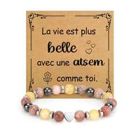 Cadeau Atsem Maternelle Cadeau Maitresse D'école Fin D'année Bracelet Pierre Naturelle Aesh Cadeaux d'école fin d'année Cadeaux pour Maitresse d'école Atsem Noel Enseignants creche fin d'année merci