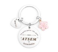 Cadeau Atsem Maternelle Cadeau Maitresse D'école Fin D'année Porte Clef Maitresse Aesh Cadeaux d'école fin d'année Idee Cadeaux pour Maitresse Merci Atsem Noel Enseignants Porte-clés Femme