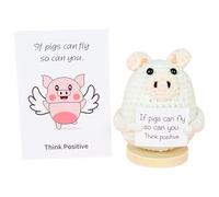 Cadeau Avant Lucky Pig, Bootoow Pommes de Terre Avant, Lucky Pig Avant, Creative Knit Laine Pomme de Terre poupée avec Carte d'énergie Positive, Creative Knit Laine poupée, Mini Peluche Jouet drôle