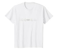 Cadeau Aviation Avion Battement De Coeur Vol Pilote T-Shirt, Enfant, Blanc, 10 Ans