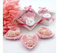 cadeau baptême invité personnalisé, 16 Rose Pièces bébé ange de pierre idee cadeau invitées pour fille, fête prénatale, communion,souvenir pour invités