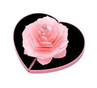 Cadeau boîte à roses - Boîte cœur Forever Roses | Boîte d'amour de rose tournante en forme de coeur | Vraies roses préservées | Parfait pour la Saint-Valentin | Cadeaux pour femme, petite ami