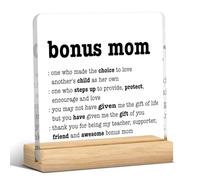 Cadeau bonus de la part de sa fille et de son fils, cadeaux de Noël pour belle-mère, meilleur cadeau d'anniversaire, fête des mères, Saint-Valentin pour belle-mère, décoration en acrylique, 10,2 x