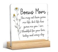Cadeau bonus pour maman de la part de belle-mère, beau-père, cadeau de Noël pour belle-mère, meilleur cadeau d'anniversaire, fête des mères, Saint-Valentin pour belle-mère, décoration en acrylique