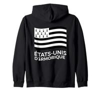 Cadeau Bretagne Etats-Unis d'Armorique Humour Breton Sweat à Capuche
