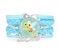 Cadeau,Brillant,Dessin Animé,Abeille,Projection,Ajustable,Cuir,Tressé,Bra | Multistrat,Punk,Bracelet,Fait main,Offre,Bangle,Accessoire,Amie,Amoureux,Ethnique,Amitié,Anniversaire,Noël,Musique,Art