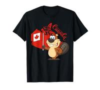 Cadeau Canada avec Castor Canadien et Drapeau Canada T-Shirt