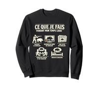 Cadeau Chasse Sanglier Humour Chasseur Gibier Temps Libre Sweatshirt