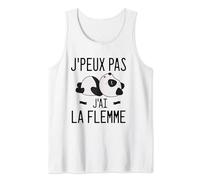 cadeau Chemise de Nuit pour Fille Panda J'ai La Flemme Débardeur