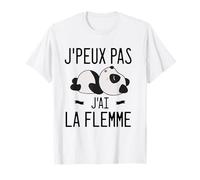 cadeau Chemise de Nuit pour Fille Panda J'ai La Flemme T-Shirt