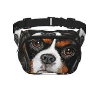 Cadeau Chien Cavalier King Charles Spaniel,Sac Banane carré Double Couche, Sac de Poitrine