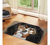 Cadeau Chien Cavalier King Charles Spaniel,Tapis d'alimentation pour Animaux de Compagnie, Sets de Table en Cuir PU pour Chats et Chiens,30x45cm