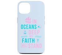 Cadeau chrétien avec verset biblique In oceans deep my soul will stand Coque pour iPhone 13