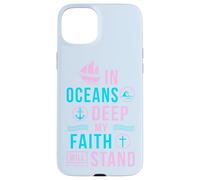 Cadeau chrétien avec verset biblique In oceans deep my soul will stand Coque pour iPhone 15 Plus