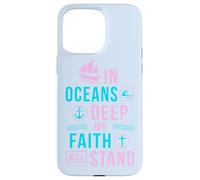 Cadeau chrétien avec verset biblique In oceans deep my soul will stand Coque pour iPhone 15 Pro Max