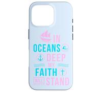 Cadeau chrétien avec verset biblique In oceans deep my soul will stand Coque pour iPhone 16 Pro